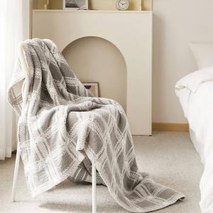 Full Size Classic Checkered Throw Modern Warm Blanket