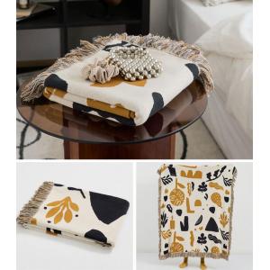 Artistic Pattern Fringed Throw Boho Full Size Blanket