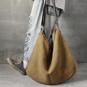 Korean Style Patchwork Cotton Linen Bronze Tote