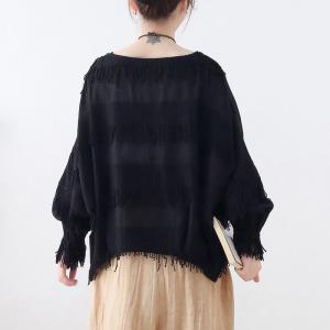 City Chic Cotton T-shirt Neutral Colored Fringed Blouse