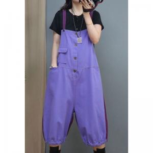 Contrast Colored Bib Overalls Shorts Plus Size 90s Dungarees