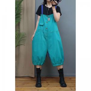 Contrast Colored Bib Overalls Shorts Plus Size 90s Dungarees