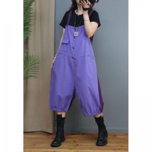 Contrast Colored Bib Overalls Shorts Plus Size 90s Dungarees