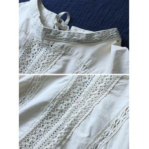 Tied Back Crochet Lace Dress Beach Cotton Midi Dress