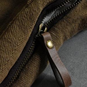 Leather Straps Canvas Tote Fashion Unisex Student Bag