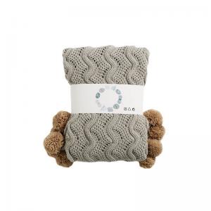 Modern Style Pom Pom Winter Throw Chunky Knit Warm Blanket