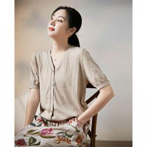 Short Sleeves Mulberry Silk Short Cardigan Cashmere Fall Knitwear