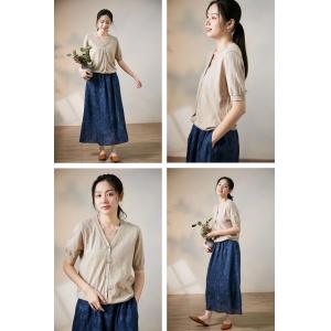 Short Sleeves Mulberry Silk Short Cardigan Cashmere Fall Knitwear