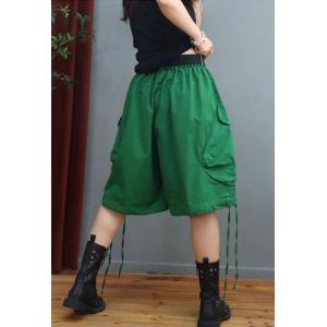 Solid Colors Belted Bloomers Shorts Trendy 90s Ripped Shorts