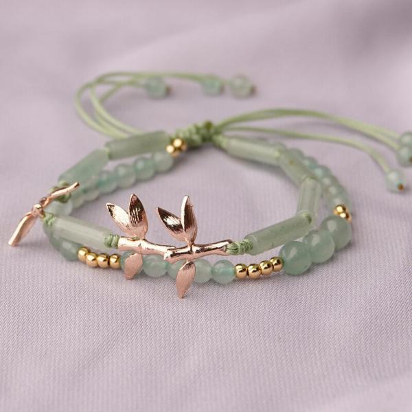 Aventurine Chinese Bracelets Handmade Long Bracelets