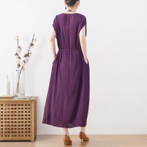 Business Casual Pop Colored Dress Loose Tied Dress