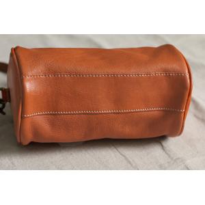 Cowhide Leather Handmade Barrel Purse