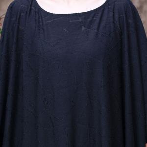 Dolman Sleeves Black Tassel Dress Plus Size Designer Caftan