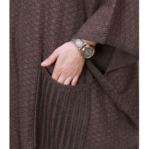 Slanted Buttons Sweater Caftan Dress Dolman Sleeves Wool Dress