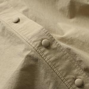 Fluffy Sleeves Khaki Blouse Cotton Oversized Ladies Shirt