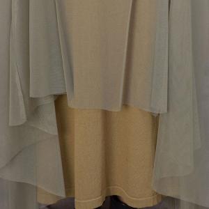 Chinese Button Jacquard Gauze Dress High Waist Knit Midi Dress