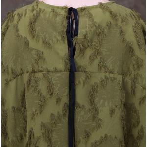Bat Sleeves Plus Size Caftan Tassel Sheep Wool Modest Dress