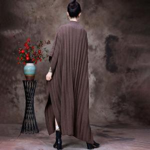 Autumn Fashion Mock Neck Caftan Dolman Sleeves Knitting Dress