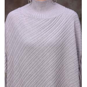 Asymmetrical High Neck Sweater Dress Knitting Plain Designer Dress