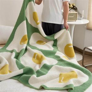 Fried Eggs Patterned Blanket Cute Fluffy Blanket