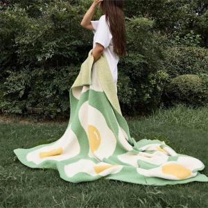 Fried Eggs Patterned Blanket Cute Fluffy Blanket