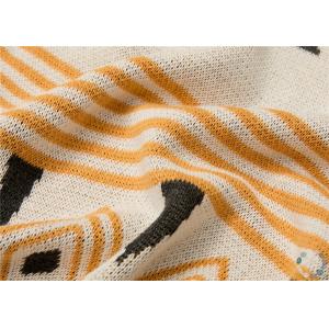 Modern Style Cotton Knit Throws Folk Patterns Tassel Blanket