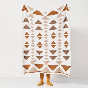 Soft Comfy Geometric Blanket Fluffy Full Size Throw