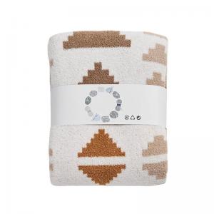 Soft Comfy Geometric Blanket Fluffy Full Size Throw