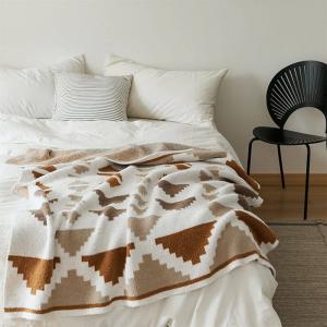 Soft Comfy Geometric Blanket Fluffy Full Size Throw