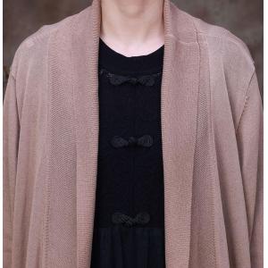 Solid Color Knit Short Cardigan Linen Winter Short Coat