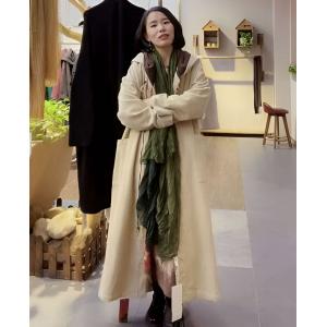 Korean Fashion Navy Duffle Coat Womans Corduroy Hoodie Overcoat