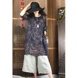 Over40 Style Heart Pattern Long Shirt Slits Black Long Outerwear