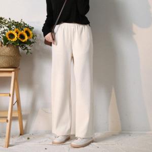 Fall Fashion Straight Leg Pants Cotton Blend Long Pants