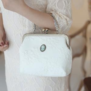 Lace Jacquard Elegant Handbag Jewelry Décor Vintage Bag