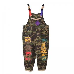 Colorful Letter Camo Overalls 90s Graffiti Jeans Dungarees