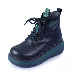 Hippie Style Wedge Boots Tied Fashion Martin Boots for Women