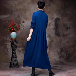 Fall Fashion Twist Knot Dress V-Neck Elegant Jersey Dress