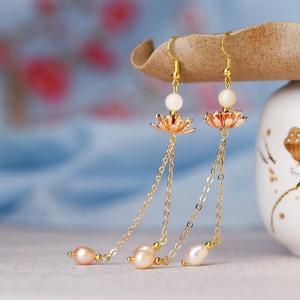 Simple Long Pearl Earrings Elegant Statement Earrings