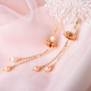 Simple Long Pearl Earrings Elegant Statement Earrings