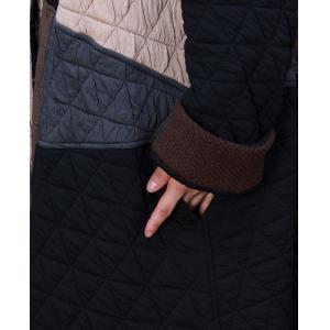 Color Blocks Unique Quilted Coat Elegant H-Shaped Coat