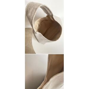 Basic Style Plain Cotton Linen Hobo Bag