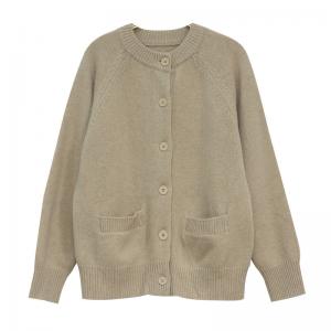 Australian Wool Short Cardigan Winter Knit Overcoat for Women