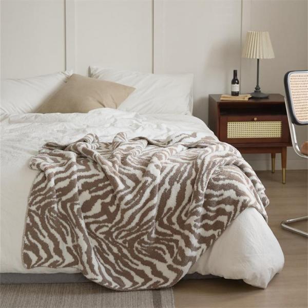 Zebra Prints Soft Comfy Blanket Full Size Winter Throw