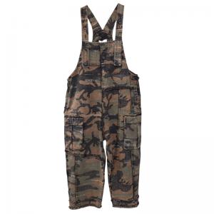 Front Pockets Denim Camo Overalls 90s Bib Overalls for Women