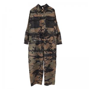 Long Sleeves Camo Jumpsuits Bedding Pockets Fashion Coveralls