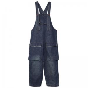 Rivet Pockets 90s Overalls Women Baggy Stone Wash Dungarees