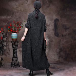 Woolen Oversized Long Cardigan Mid-Calf Knit Coat