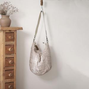 Simple Pleated Bag Leather Straps Smooth Bucket Bag