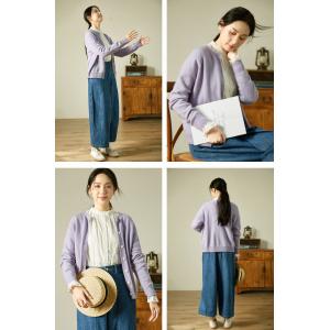 Baby Purple Sheep Wool Cardigan Apricot Knit Wear