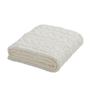 Stereo Pattern White Couch Throw Soft Fluffy Blanket